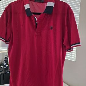 G/FORE Red Polo with Navy and White Trim